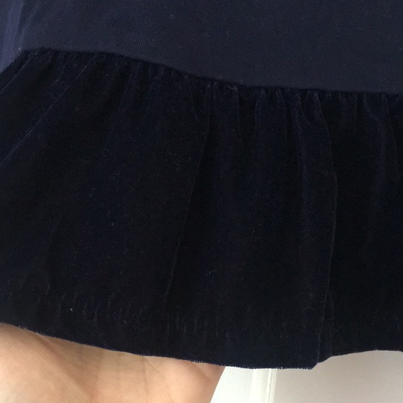 Crewcuts peplum velvet cotton top - Picture 2 of 4